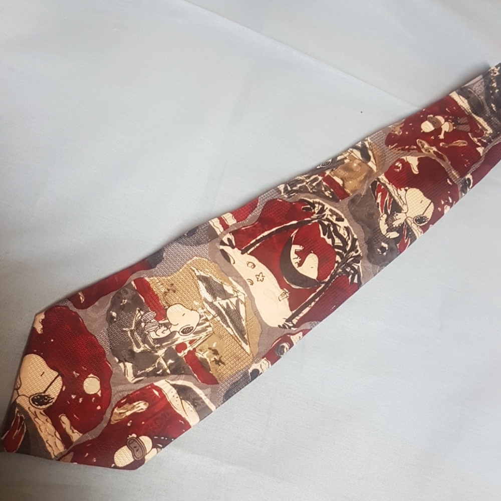 Vintage Snoopy Men's Tie 1958 100% Silk Handmade